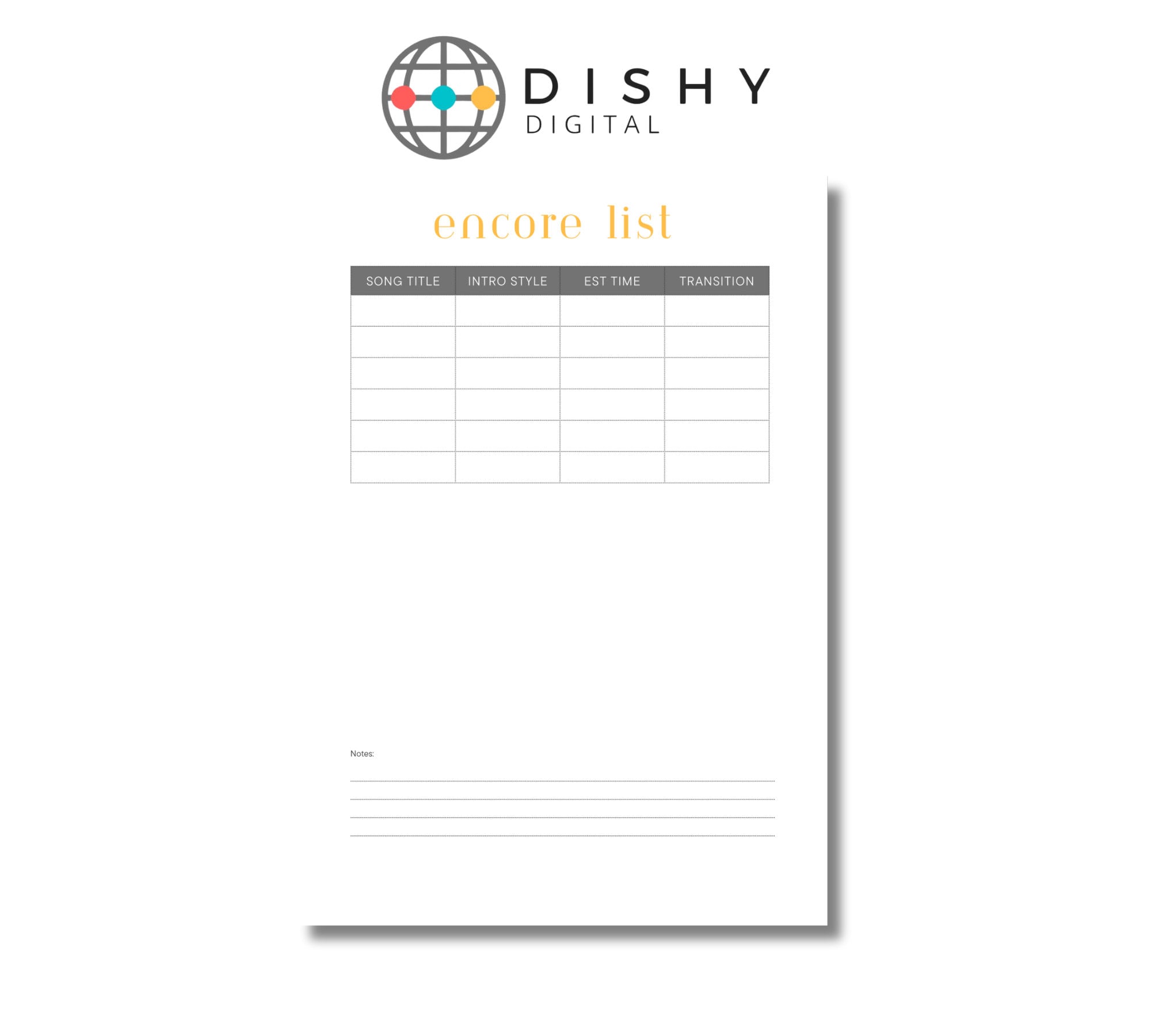 Musician Set List & Encore Info Sheets Templates editable in canva, Canva mock up, canva mock ups, canva listing, canva templates_3 Musician Set List & Encore Info Sheets Templates editable in canva, Canva mock up, canva mock ups, canva listing, canva templates