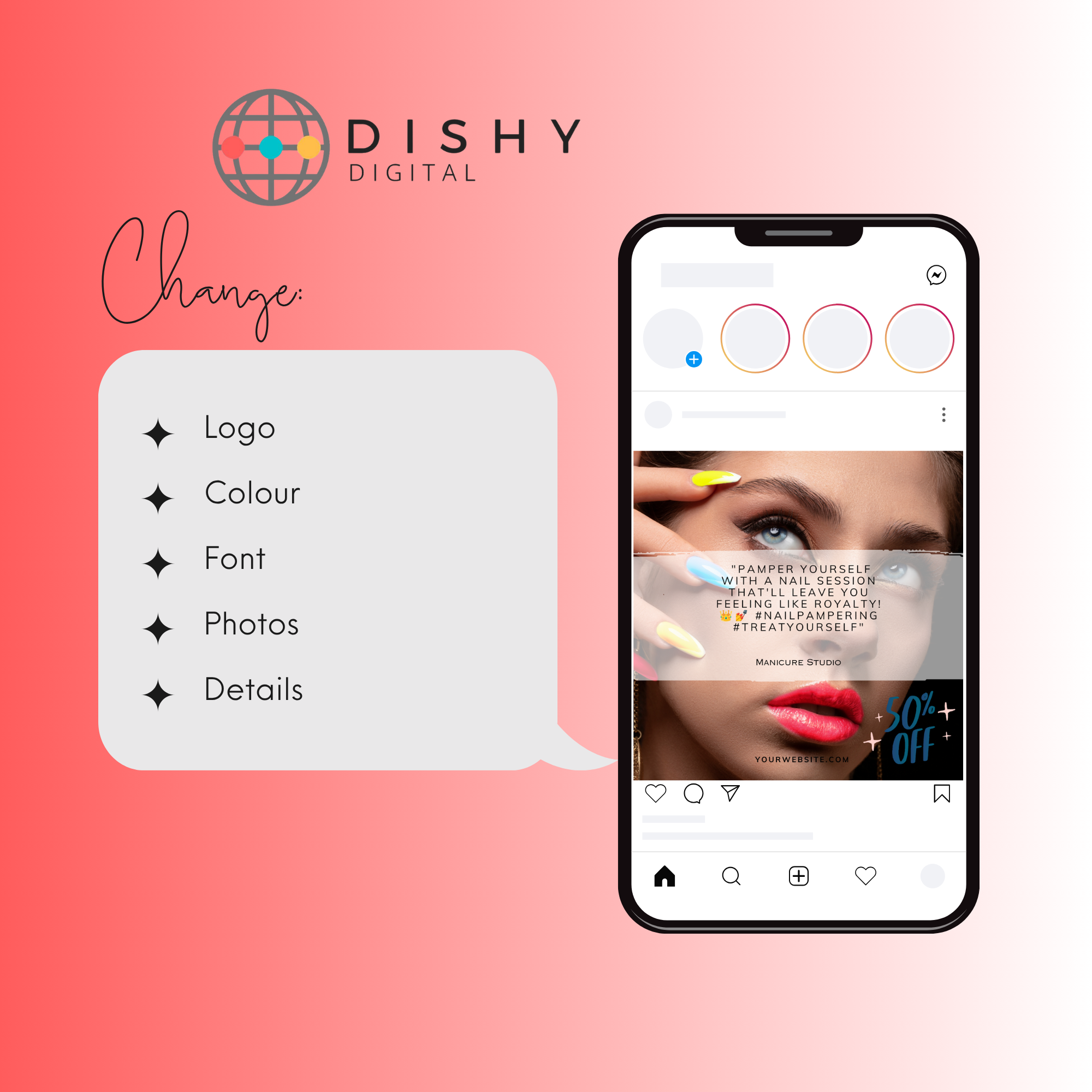 30 Editable Nail Salon Social Media Templates – Canva Pack - Image 4